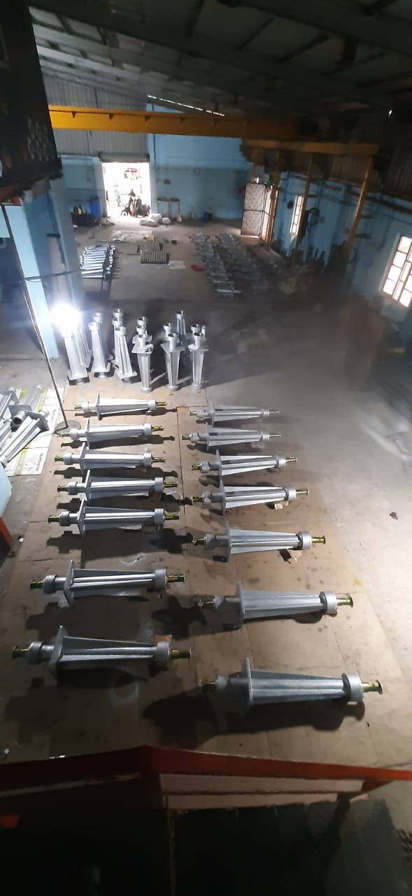 Bearing block housings in-process on the shop floor