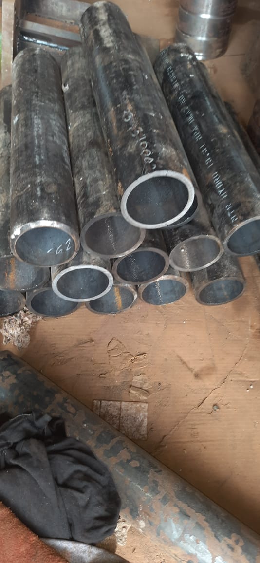 Raw pipe and tube stock in the workshop